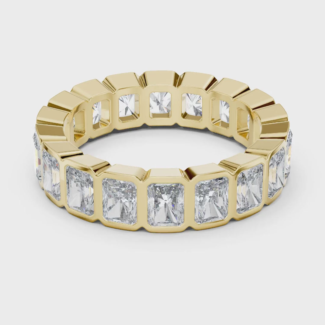 MJET033 - Radiant Cut Bezel Set Full Eternity Ring
