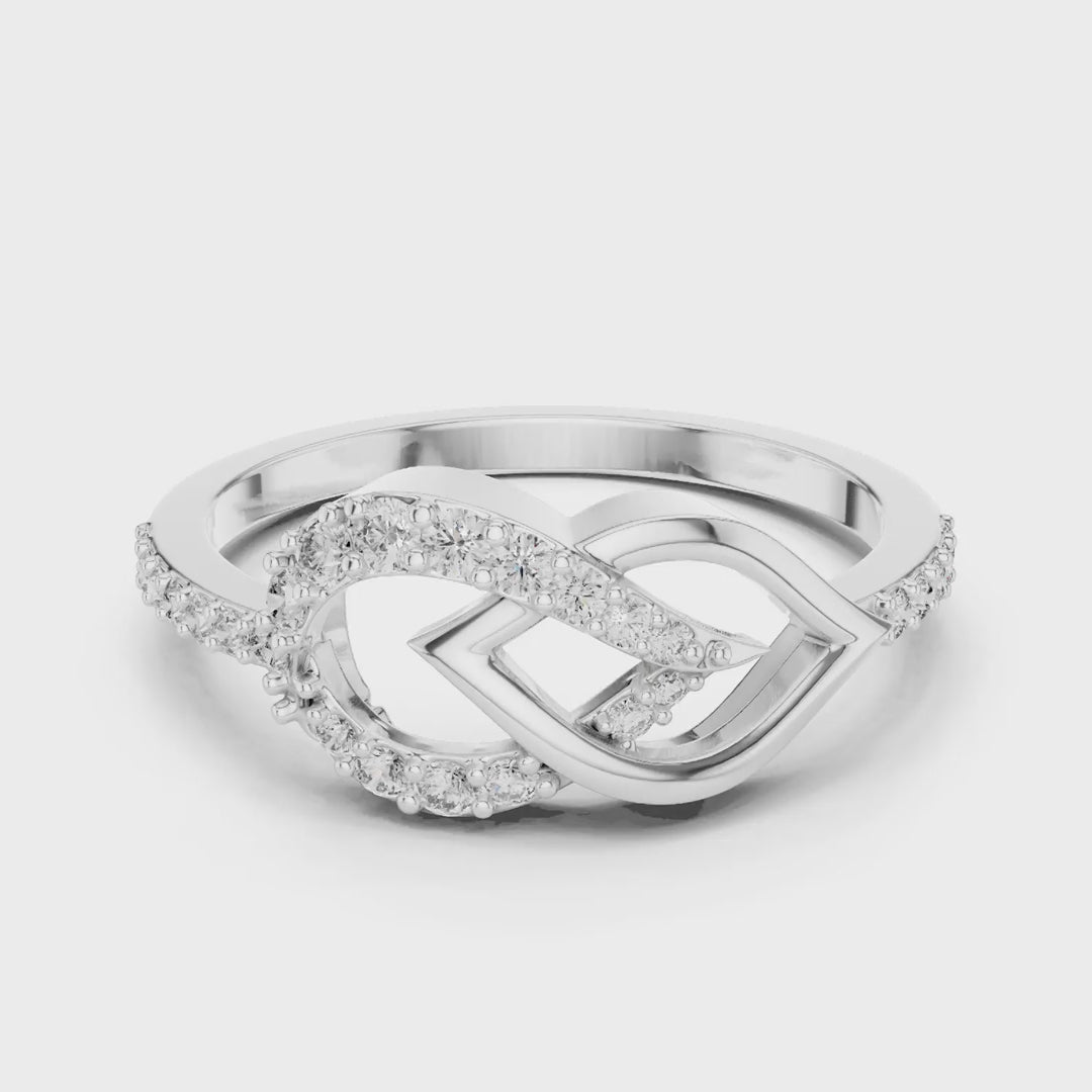 MJBS59 - Infinity Crossover Diamond Promise Ring