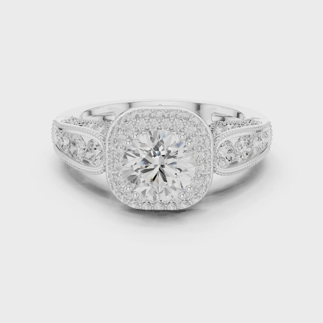 MJA013 - Majestic Sunburst Diamond Mandala Cocktail Ring