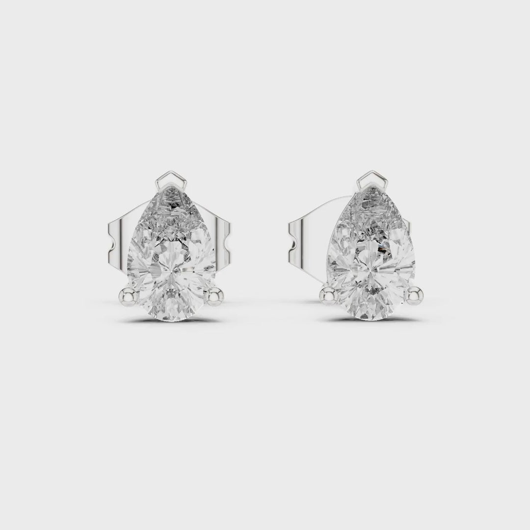 MJER38 - Pear Cut Teardrop Solitaire Studs