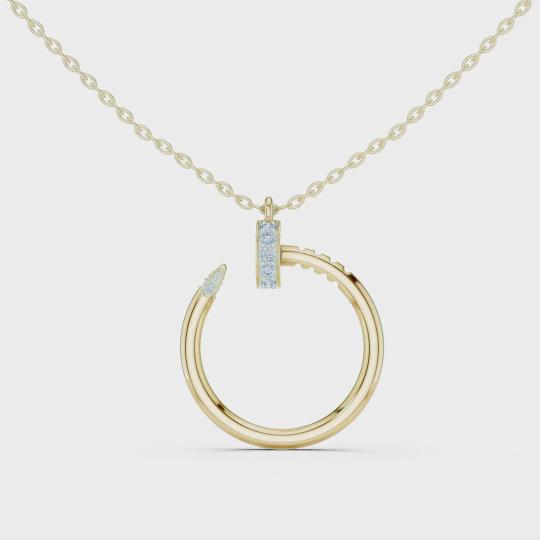 MJP26 - Contemporary Pavé Detailed Nail Ring Charm