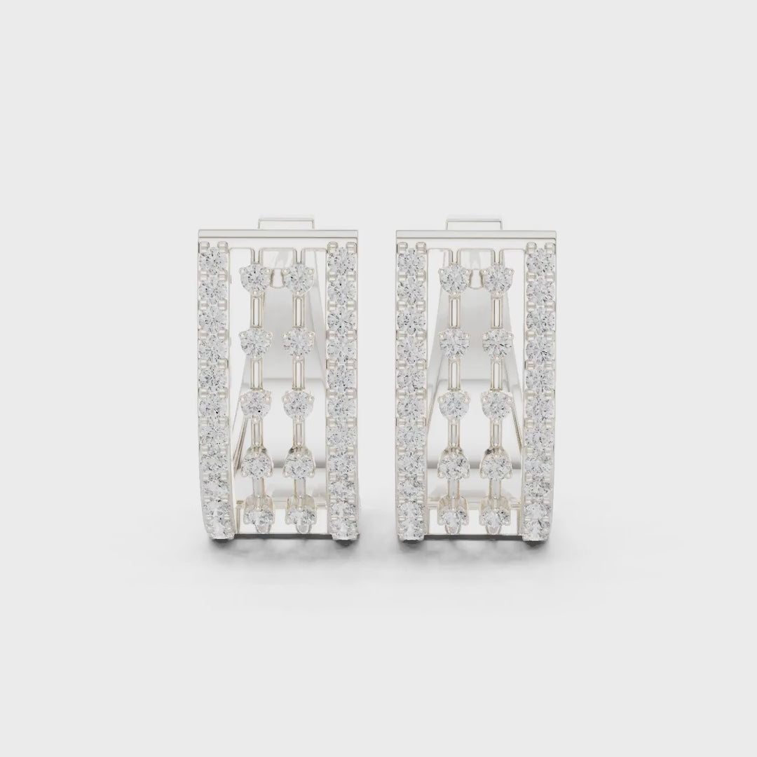 MJER63 - Open Lattice Geometric Huggie Hoops