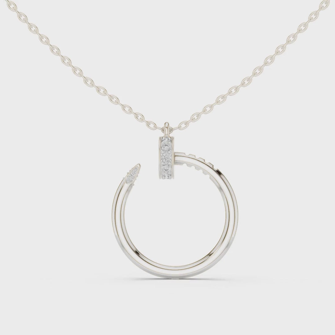 MJP26 - Contemporary Pavé Detailed Nail Ring Charm