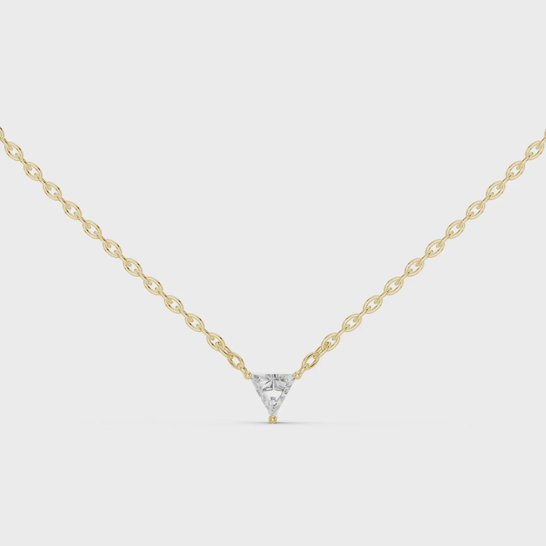 MJP02 - Horizontal Emerald-Cut Solitaire Necklace
