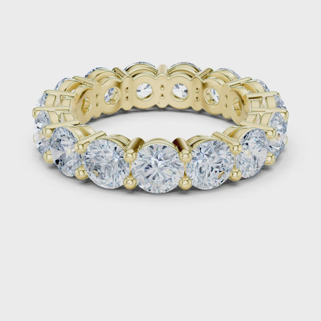 MJET016 - Round Brilliant Cut Four Prong Full Eternity Band
