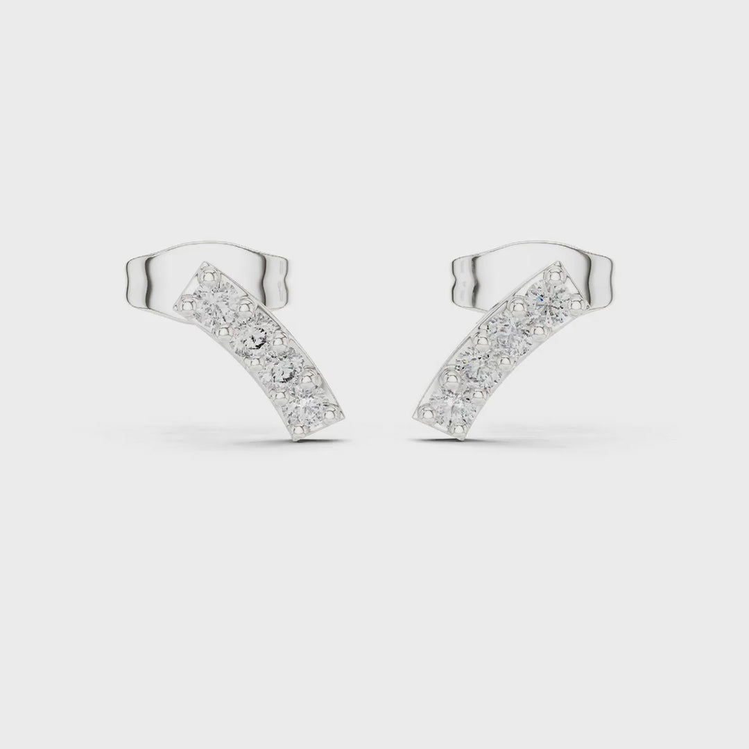 MJER69 - Sleek Linear Row Ear Pin Studs