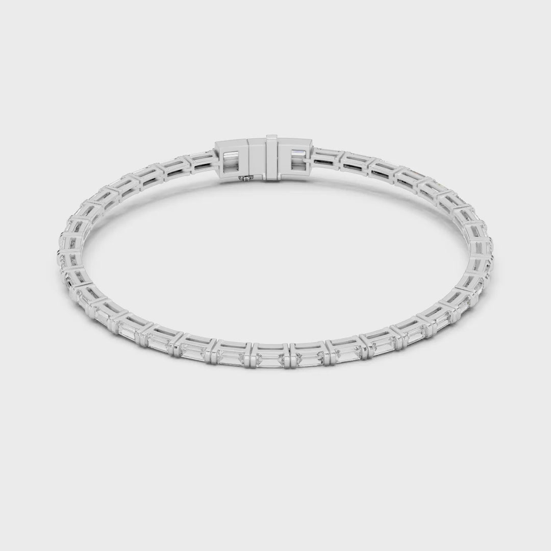 MJBR10 - Baguette Cut Horizontal Gemstone Line