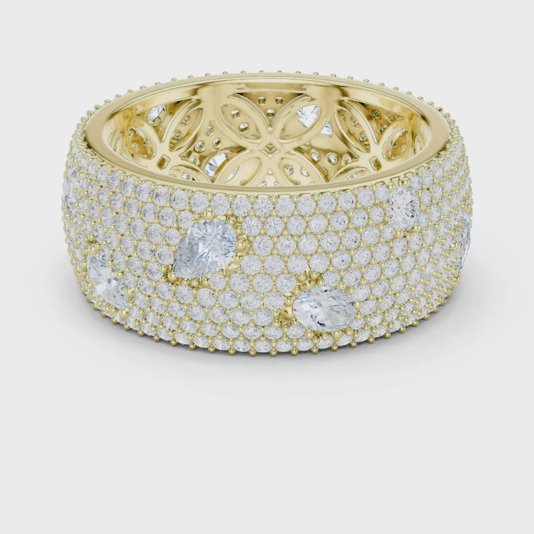 MJA020 - Scattered Stardust Pavé Luxury Eternity Ring