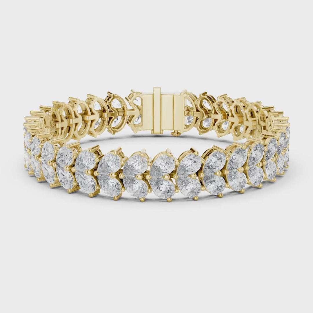 MJBR22 - Angled Oval Cluster Statement Armlet