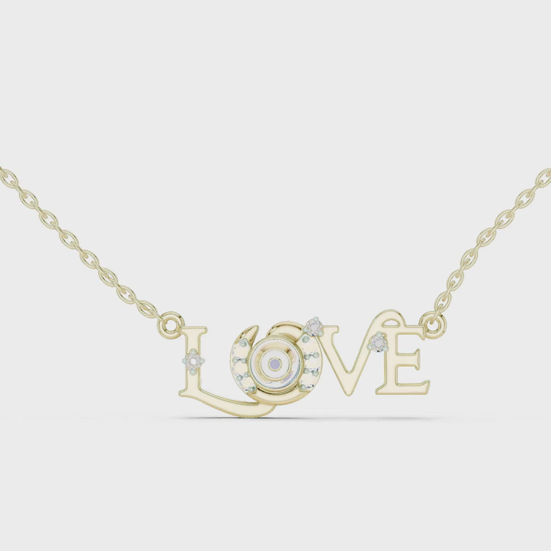 MJP31 - Protective Eye "LOVE" Script Pendant