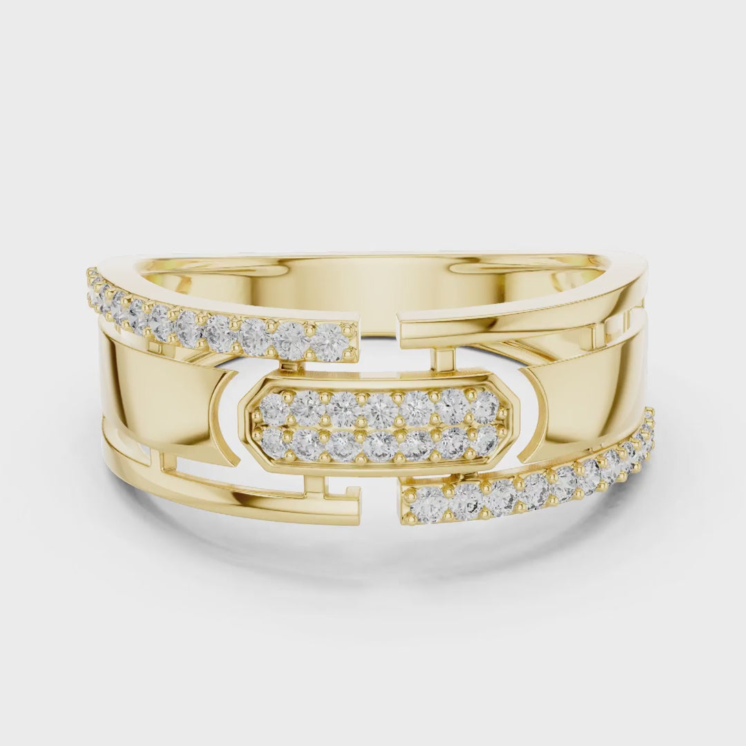 MJAR006 - Geometric Emerald Cluster Architectural Band