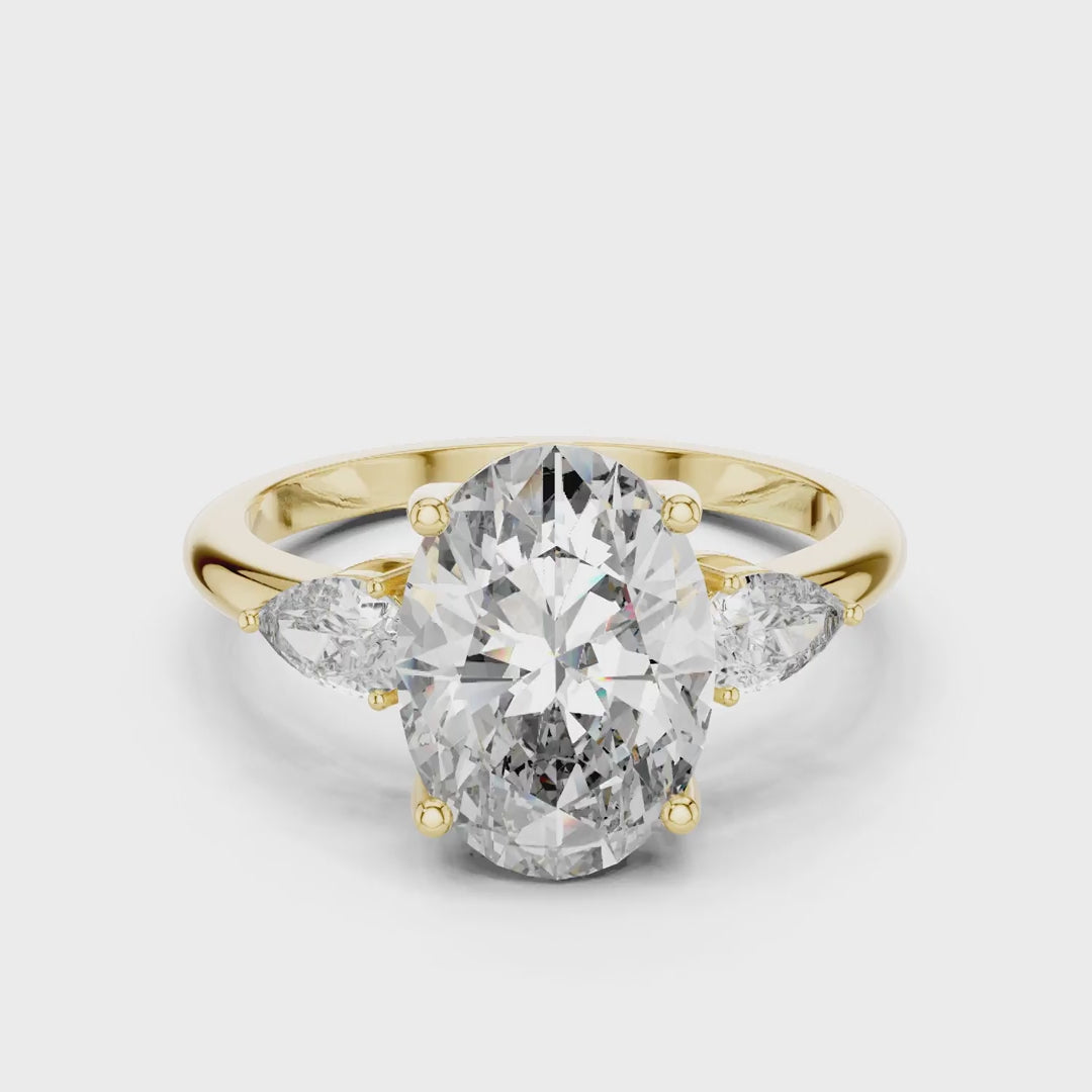 MJR013 - Elegant Tapered Trio Statement Ring
