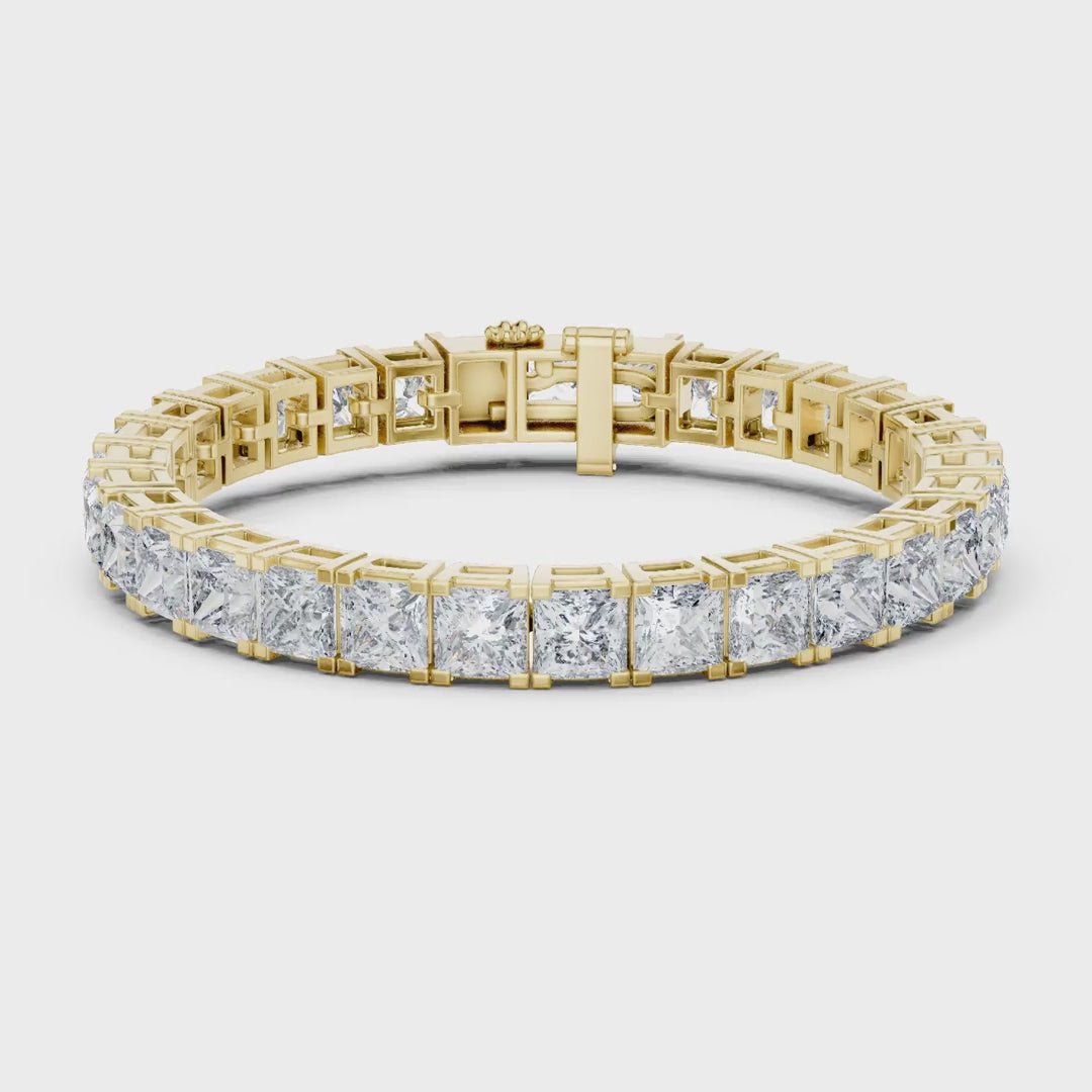 MJBR24 - Modern Princess Cut Basket Tennis Loop