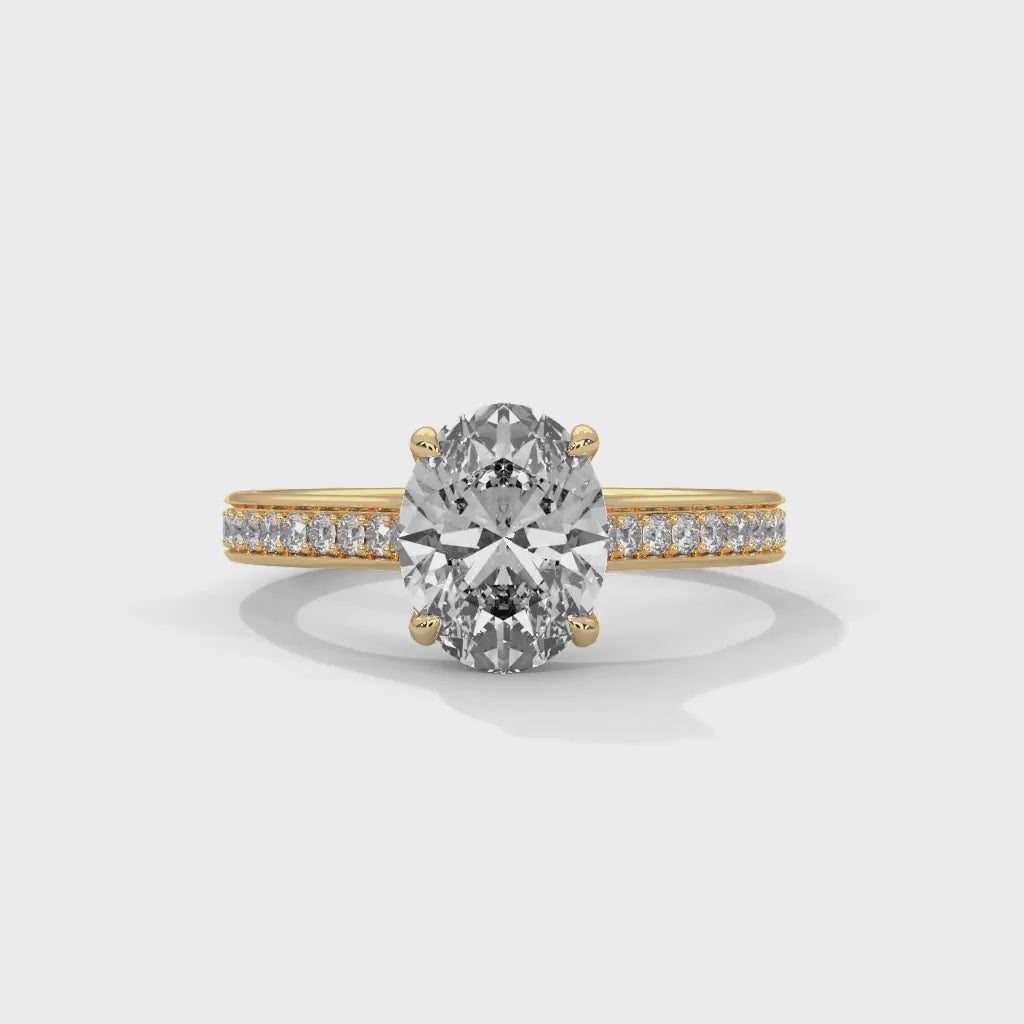 MJBS25 - Elegant Four-Prong Oval Shape Promise Ring