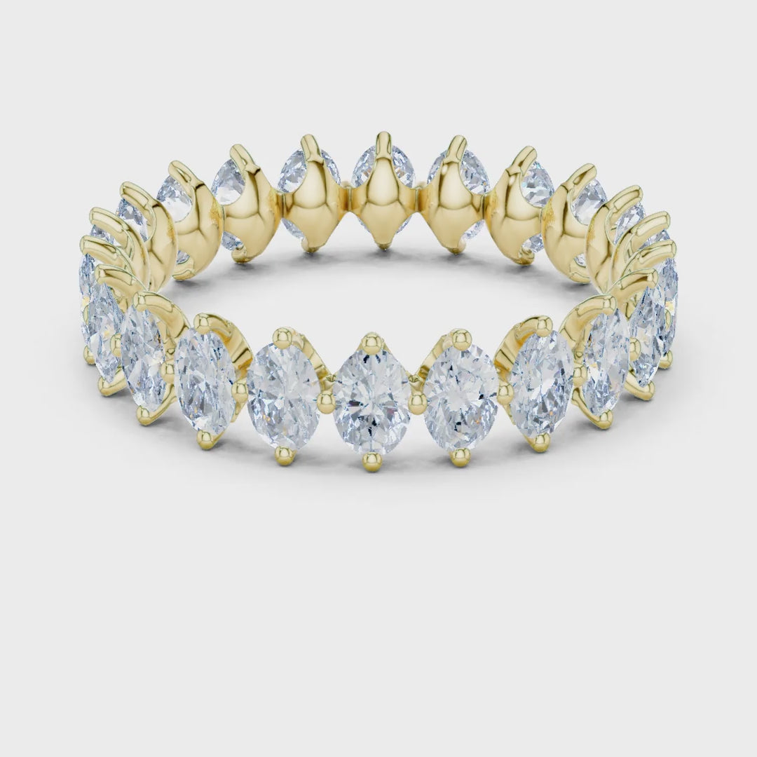 MJET043 - Vertical Marquise Prong Set Diamond Eternity Ring
