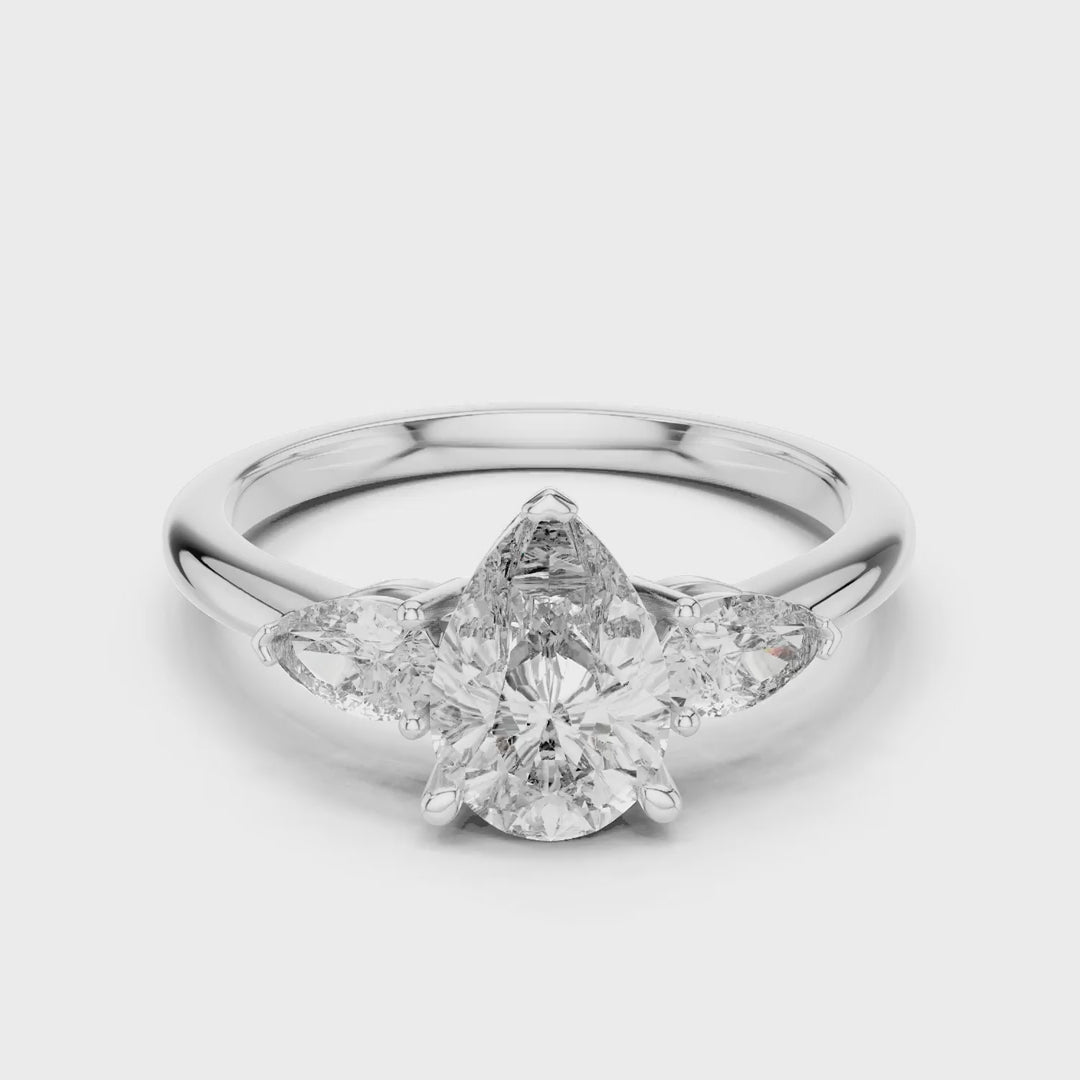 MJR024 - Brilliant Pear Trio Statement Ring