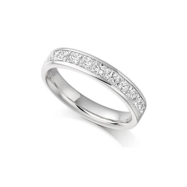 1 carat princess cut half eternity