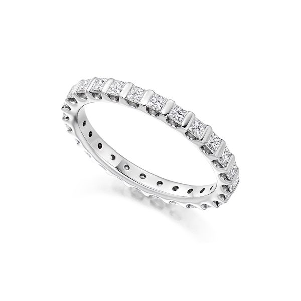 1 carat princess diamond full eternity ring