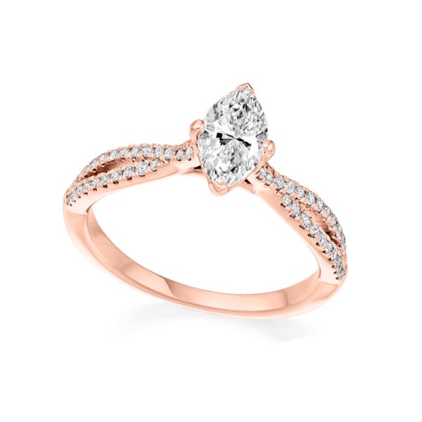2 carat marquise shaped diamond split shoulder ring