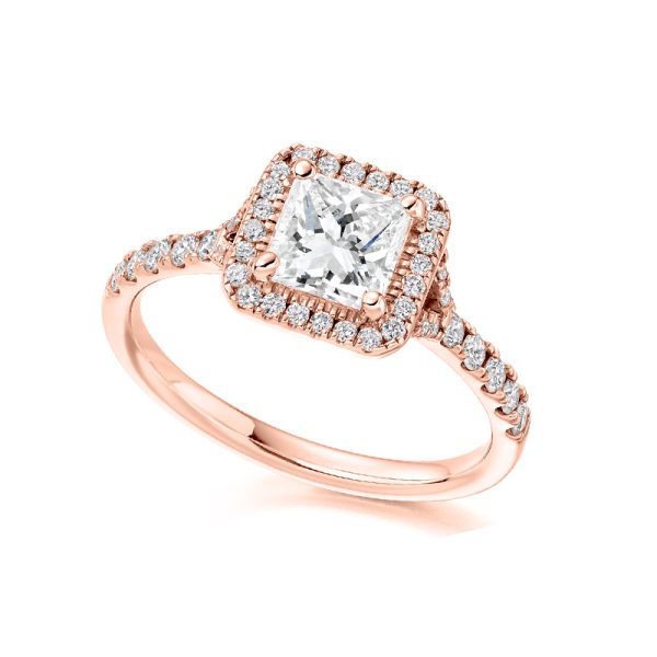 2 carat princess cut diamond split shoulder ring