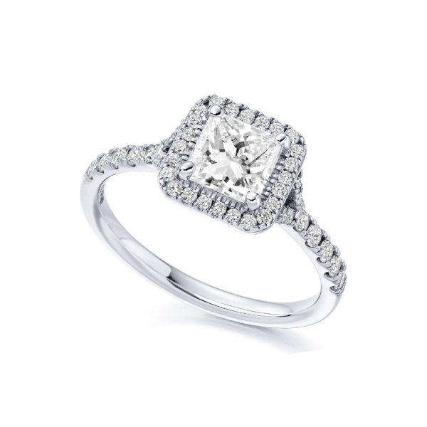 2 carat princess diamond ring with halo Dubai