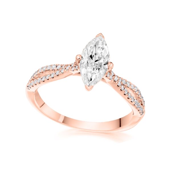 3 carat marquise shaped diamond split shoulder ring