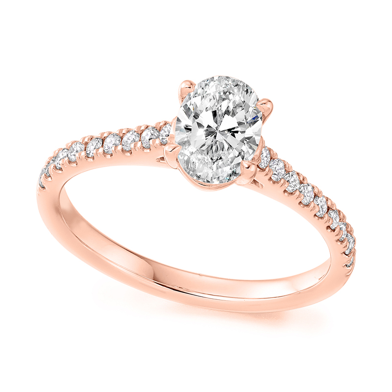 3 carat oval diamond ring with shoulder diamonds Dubai