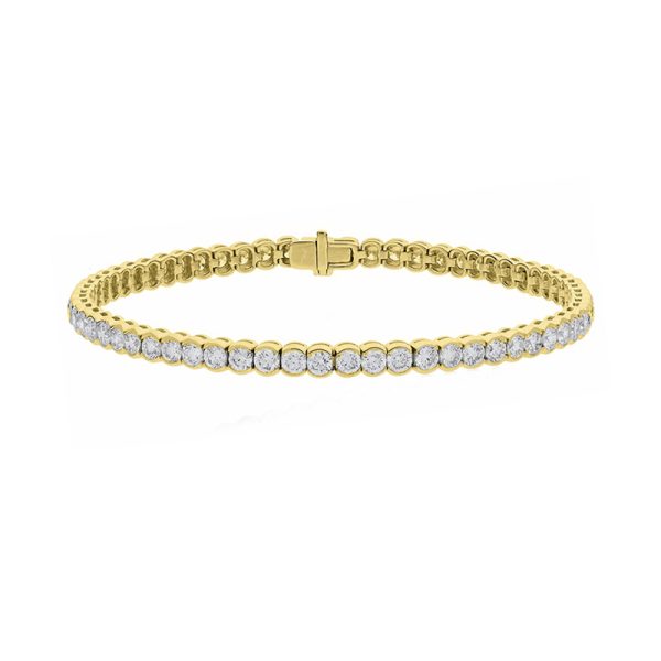 5 carat bezel setting round diamond bracelet Dubai