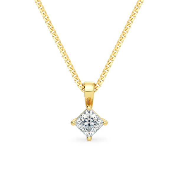 Princess cut Solitaire Diamond Pendant dubai