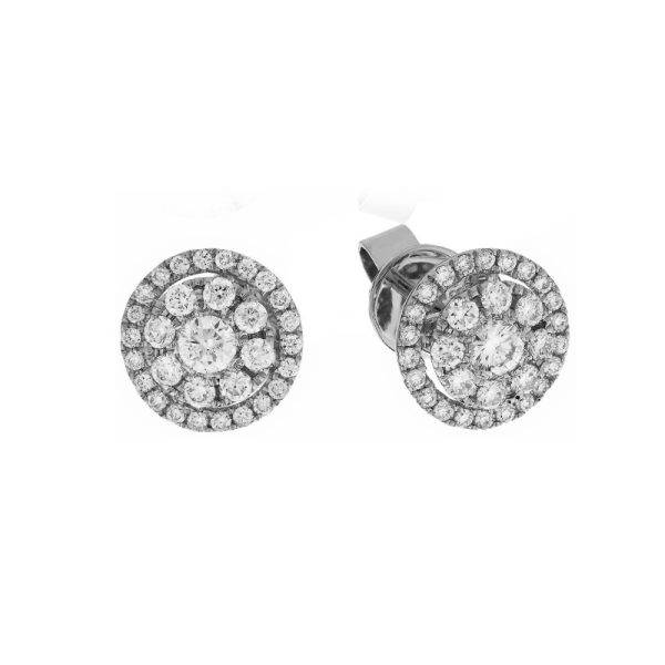 Halo Cluster Diamond Earrings dubai