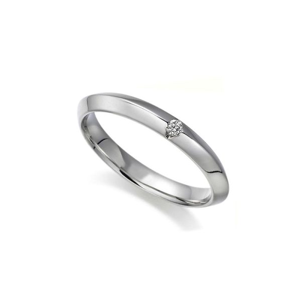 Knife Edge diamond wedding Band Dubai