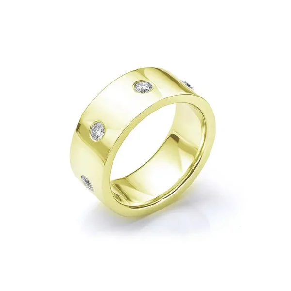 Mens 10mm Diamond Wedding Ring Dubai