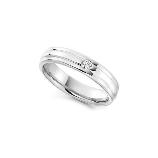Solitaire Diamond Wedding Band Dubai