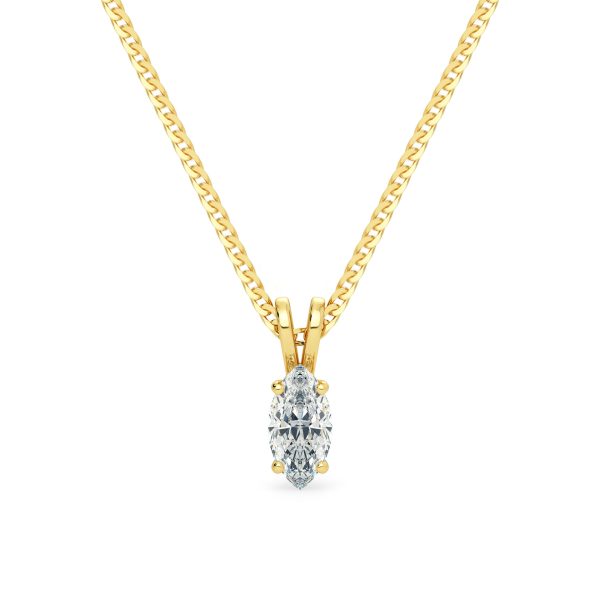 Marquise shape Solitaire Diamond Pendant dubai