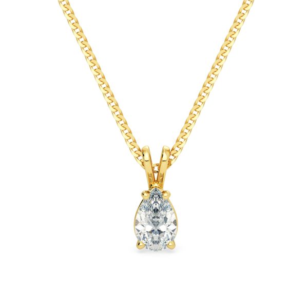 Pear shape Solitaire Diamond Pendant dubai