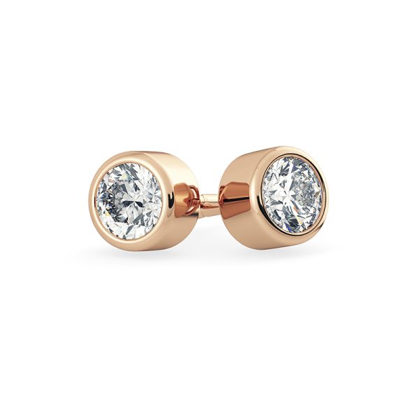 Bezel setting Diamond Stud Earrings Dubai