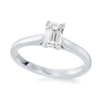 3 carat emerald cut solitaire lab diamond ring