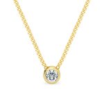 Bezel setting Lab grown diamond pendant Dubai