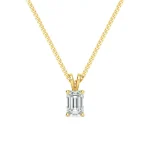 Emerald cut Lab Grown Diamond Pendant Dubai