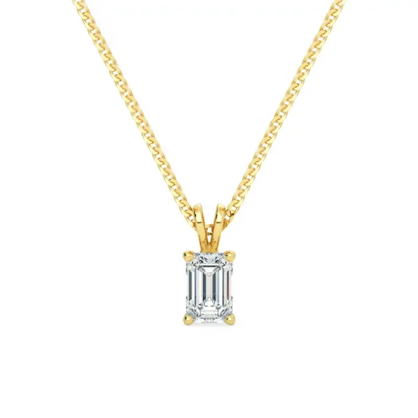 Emerald cut Lab Grown Diamond Pendant Dubai