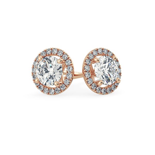 Halo Lab diamond stud earrings Dubai