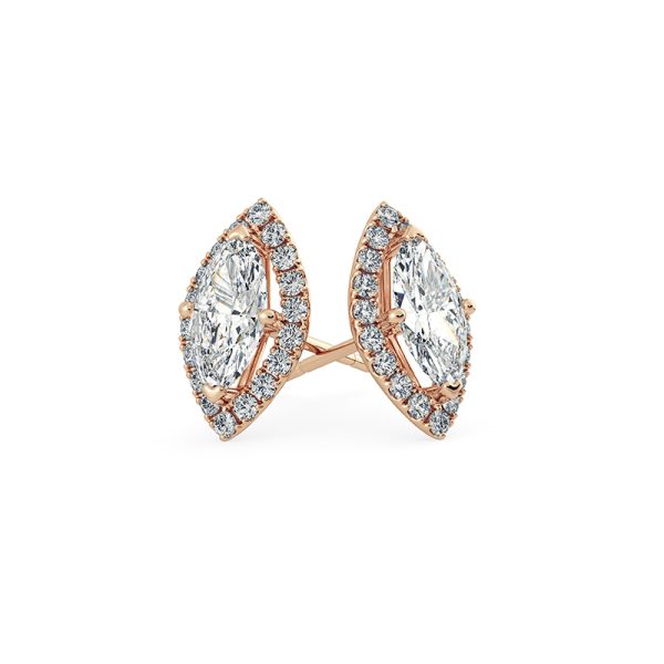 Lab grown Marquise diamond stud earrings Dubai