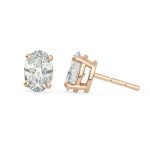 Oval Lab grown Diamond Stud Earrings Dubai