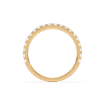 Curved wedding diamond band Dubai