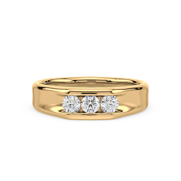 Grooved Diamond Band