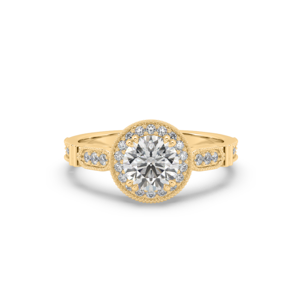 Halo Pave Diamond Engagement Ring