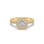 Milgrain Halo Diamond ring