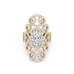 Ornate Oval Diamond Ring