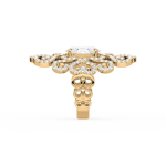 Ornate Oval Diamond Ring Dubai