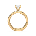 Oval Diamond Ring with Intertwined Band Dubai